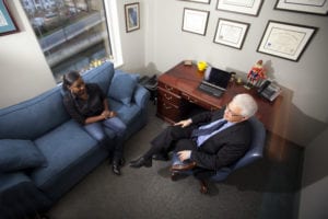 Doctor talking to patient about family planning