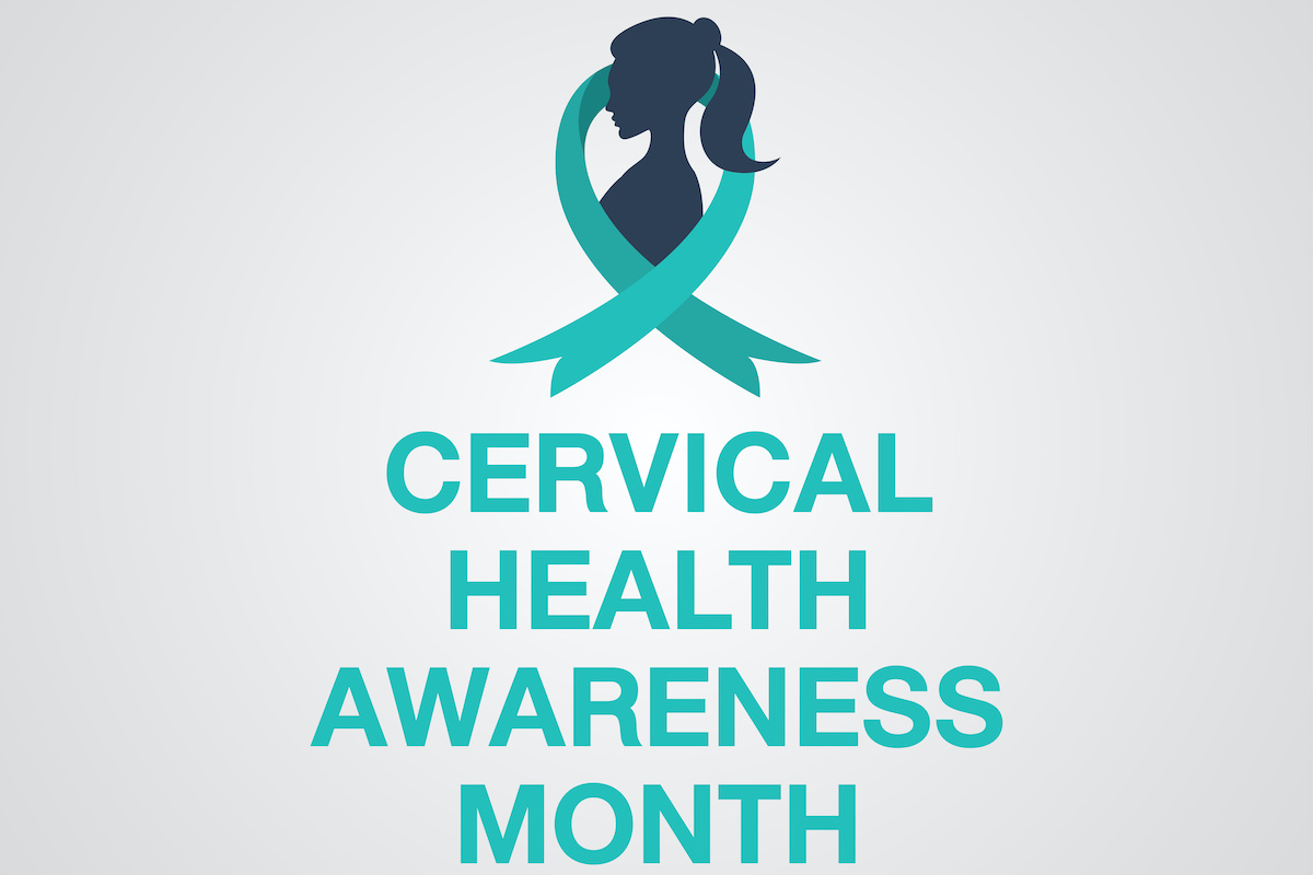Cervical Health Awareness Month logo vector illustration; blog: HPV and Cervical Cancer Facts